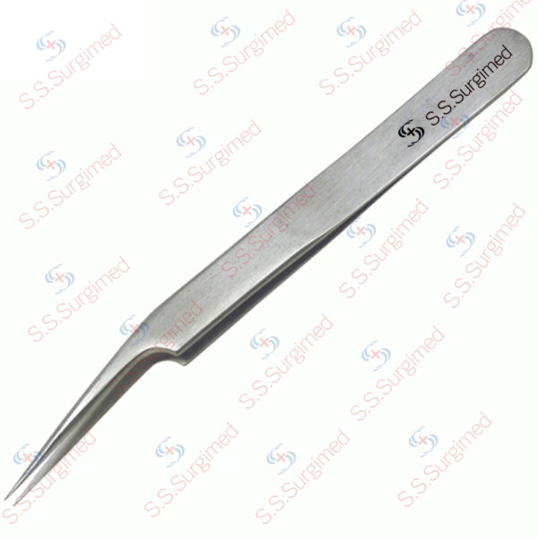 very fine offset tips tweezers