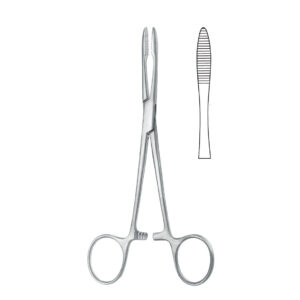 001-012-027 Pean Hemostatic Forceps, Short Jaw