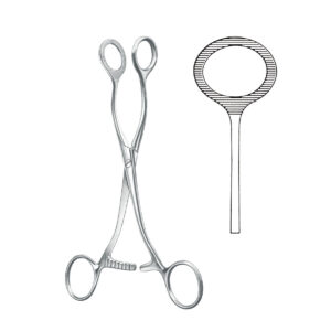 001-012-021 Collin Tongue Forceps, Oval Jaw