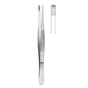 001-003-027 Tissue Forceps, Adlerkreutz Teeth 4×5