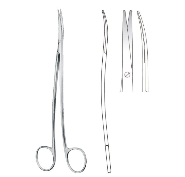 S-shape dissecting scissor