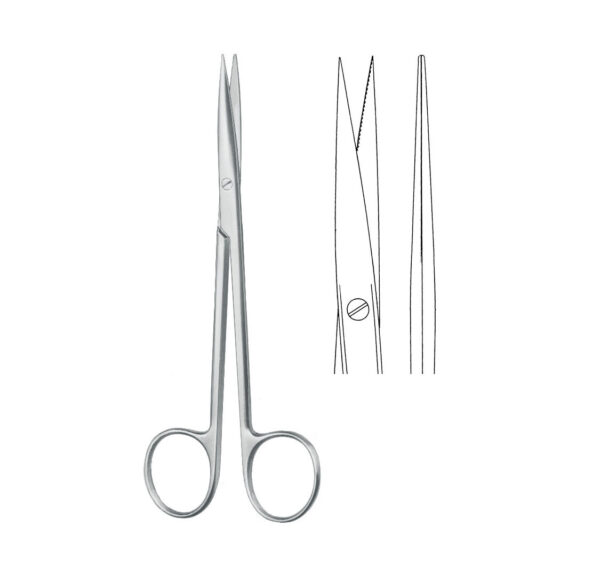 dissecting scissor serrated blades