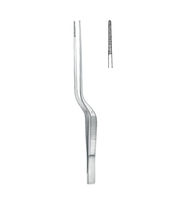 bayonet dressing forceps